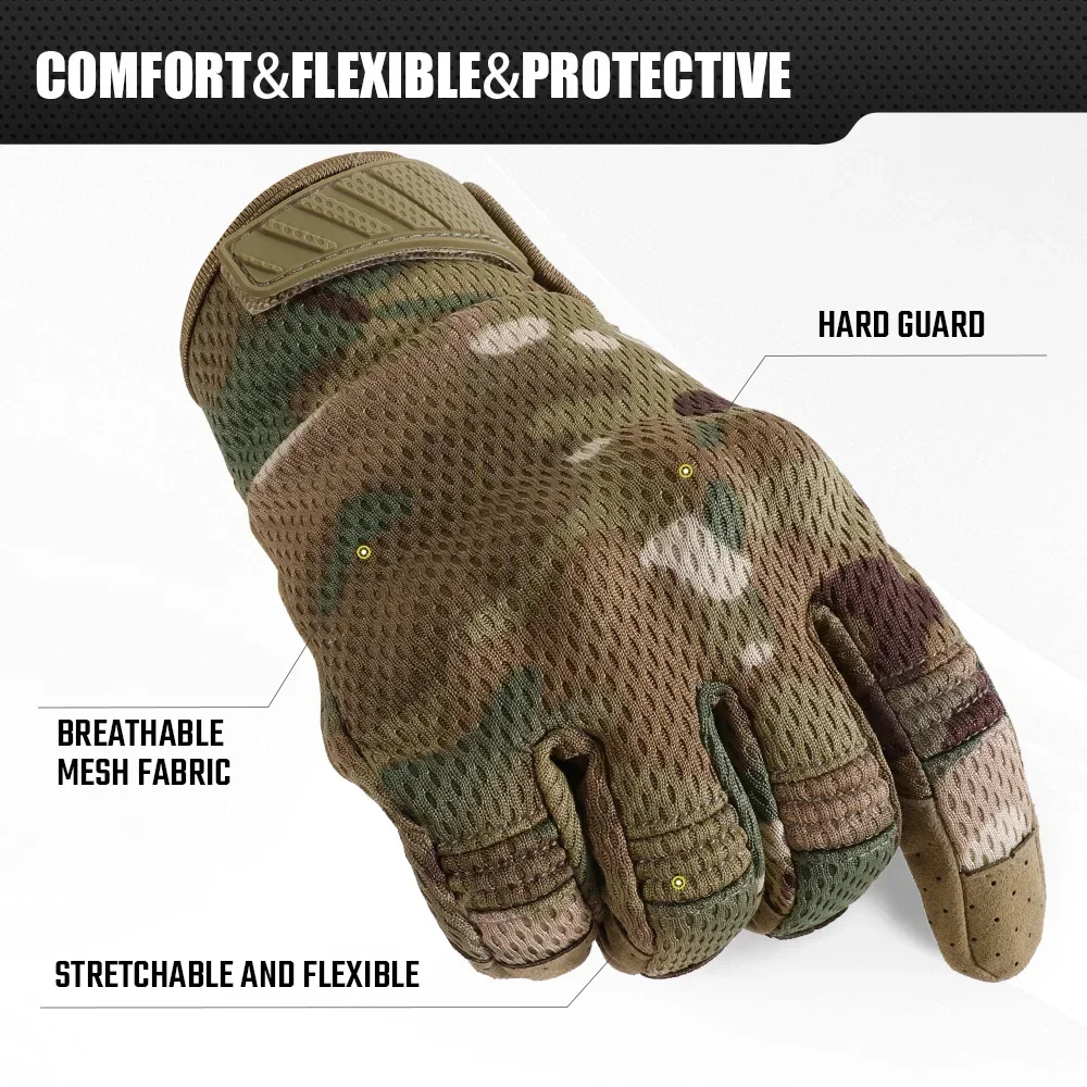 كامو شاشة تعمل باللمس قفازات ا - مراجعة Outdoor Sport Gloves وسعره