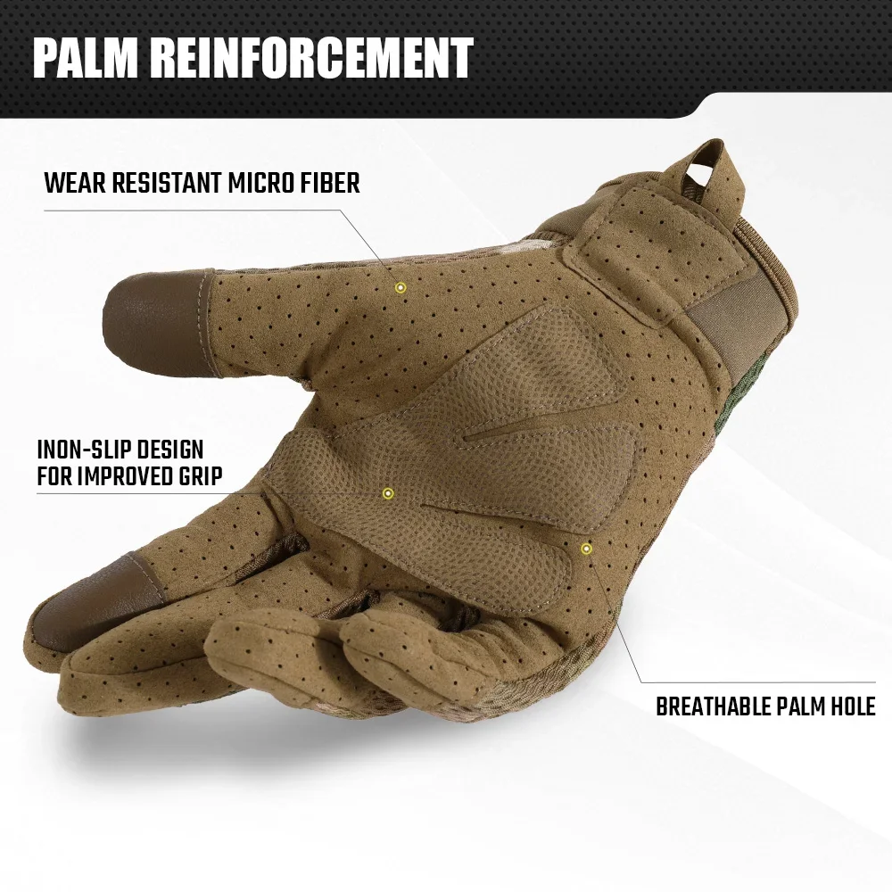 كامو شاشة تعمل باللمس قفازات ا - مراجعة Outdoor Sport Gloves وسعره