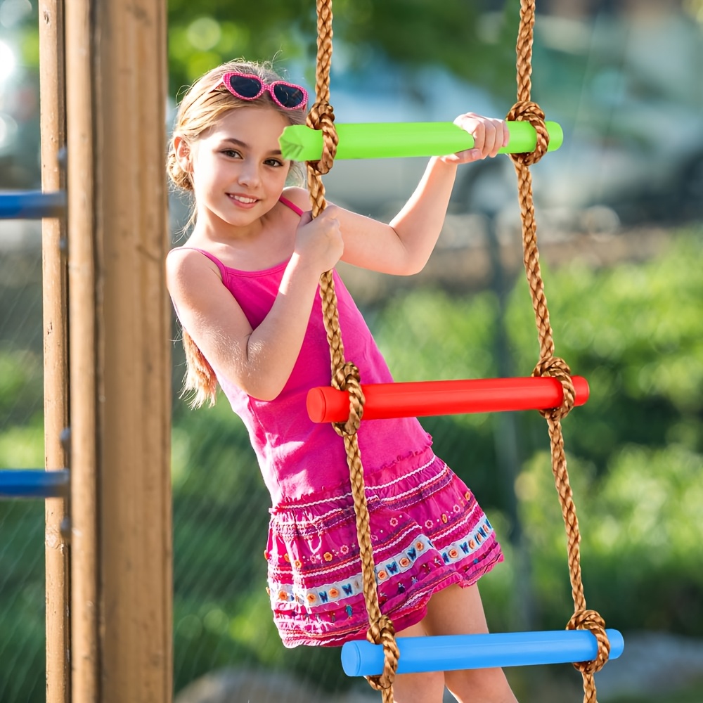 سلم تسلق ملون للأطفال مع أرجوح - مراجعة Outdoor Sport Activities For Kids وسعره